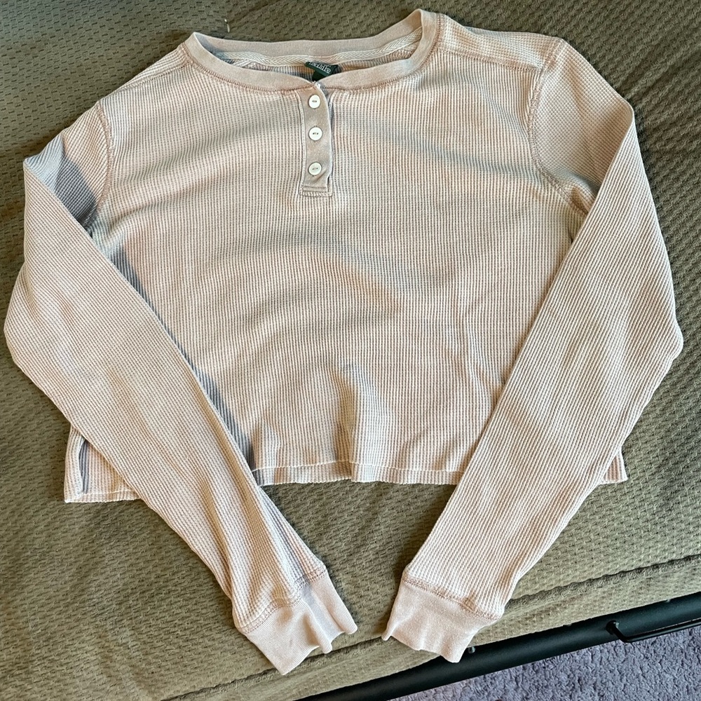 cropped long sleeve tee